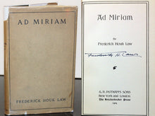 Load image into Gallery viewer, Ad Miriam by Frederick Houk Law Book SIGNED Autograph First Edition 1st DJ Poems
