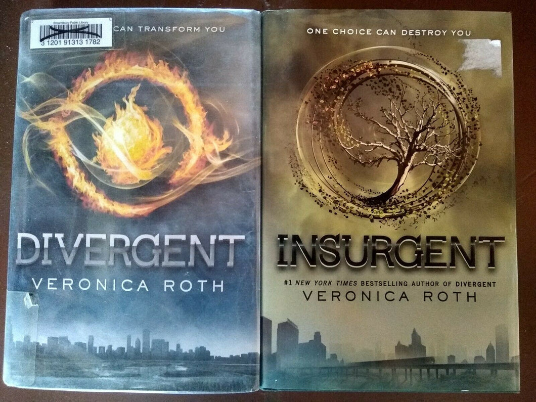 Divergent Book Series 1 and 2 Insurgent By Veronica Roth Hardcover Book Lot Set
