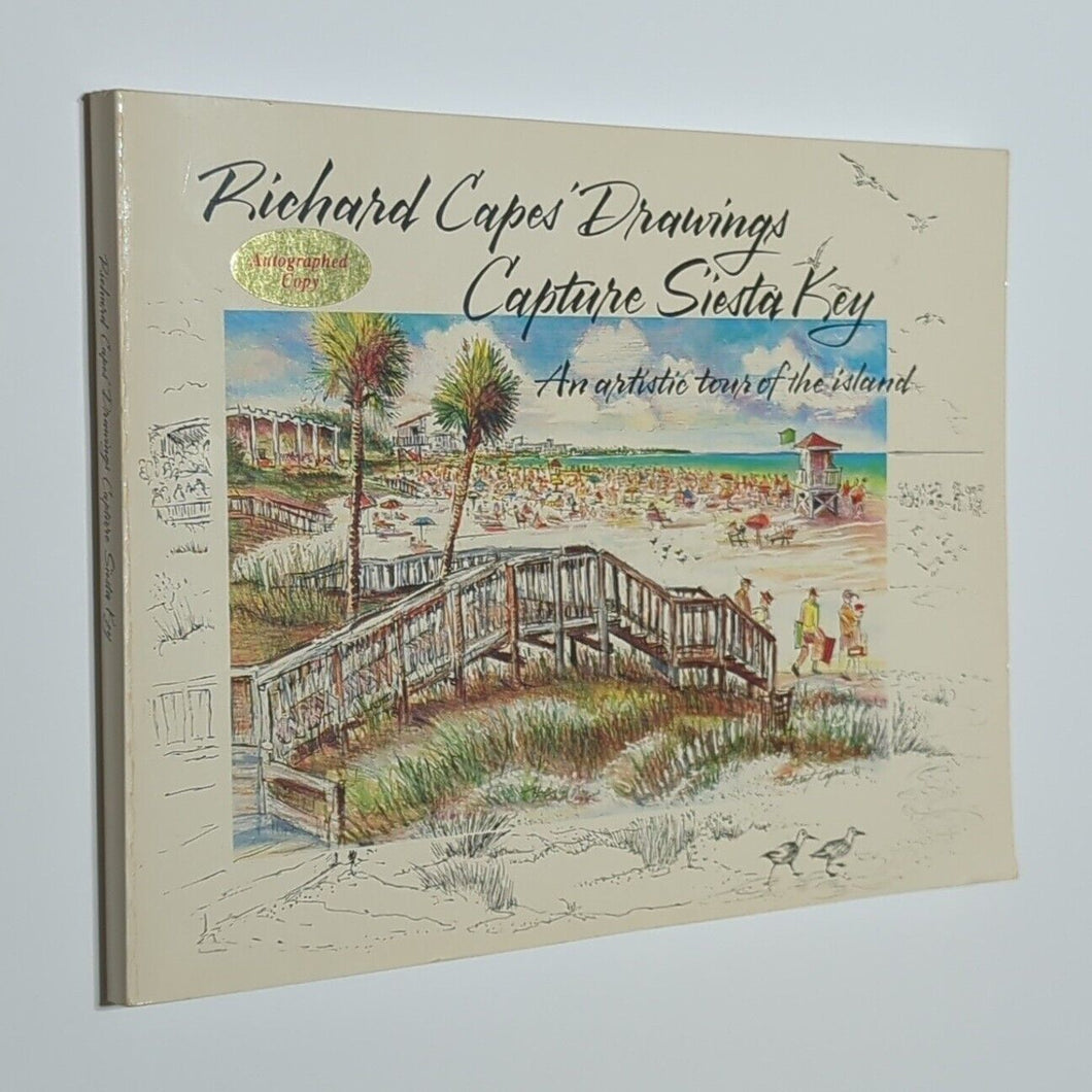 Richard Capes SIGNED Art Drawings Siesta Key Florida Architecture History Book