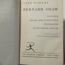 Load image into Gallery viewer, 4 Four Plays By George Bernard Shaw Pygmalion Modern Library Vintage Hardcover
