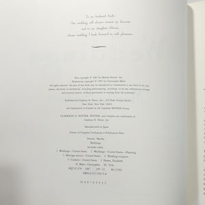 Martha Stewart Weddings Ideas Inspiration Vintage Large Coffee Table Book 1987