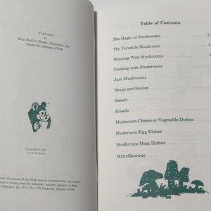 Old Fashioned Mushroom Recipes Vintage Cookbook Cooking Cottagecore Decor Book
