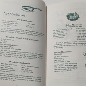 Old Fashioned Mushroom Recipes Vintage Cookbook Cooking Cottagecore Decor Book