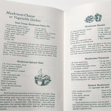 Load image into Gallery viewer, Old Fashioned Mushroom Recipes Vintage Cookbook Cooking Cottagecore Decor Book
