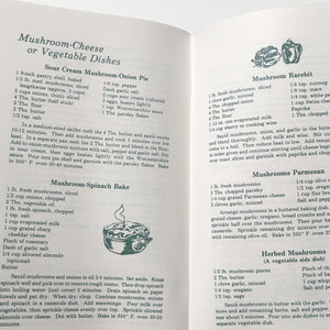 Old Fashioned Mushroom Recipes Vintage Cookbook Cooking Cottagecore Decor Book