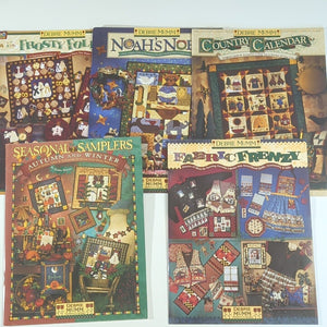 Debbie Mumm Lot Of 5 Folk Art Quilt Quilting Pattern Books Christmas Fall Autumn