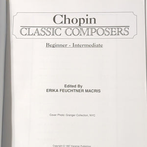 Beethoven Chopin Karamar Classic Composers Series For Piano Sheet Music Beginner