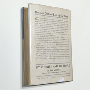 The Importance Of Living By Lin Yutang 1937 Vintage Hardcover John Day w DJ Book