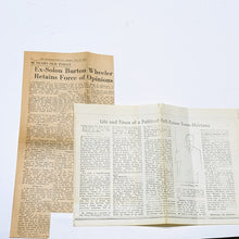Load image into Gallery viewer, Yankee From The West Montana Senator Burton K Wheeler Biography Autobiography Bk
