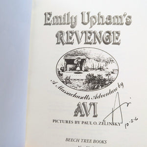 Emily Upham's Revenge By Avi SIGNED 1st First Edition Vintage Childrens Kid Book