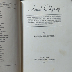 Aerial Odyssey By Edward E. Alexander Powell 1st Edition Aviation Travel History