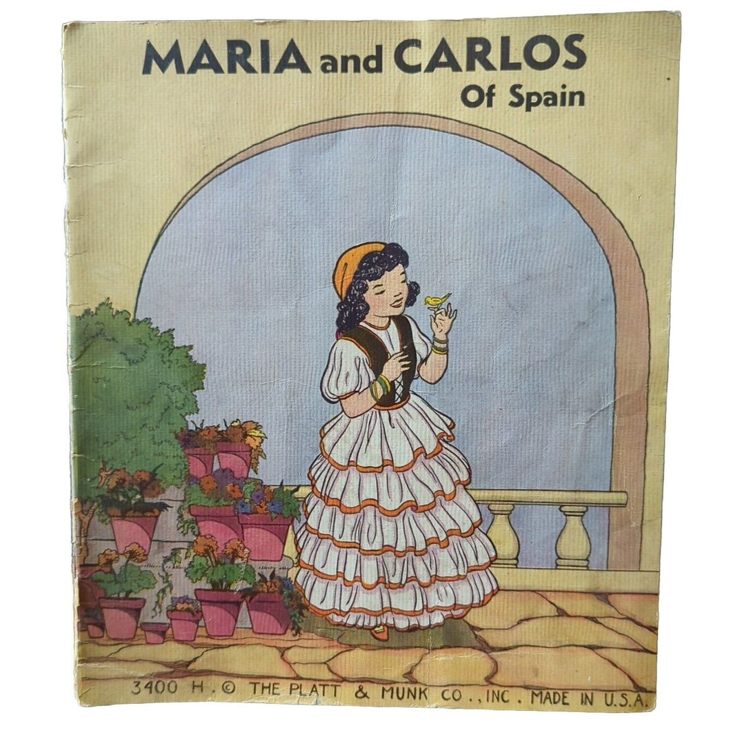 Maria And Carlos Of Spain 1936 Platt And Munk Vintage Childrens Kids Book