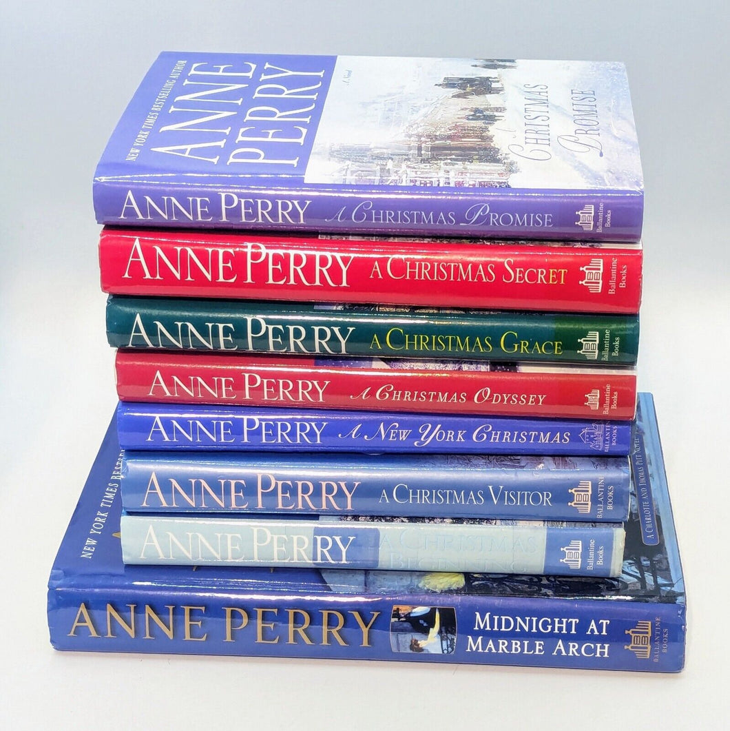 Anne Perry Christmas Story Series Cozy Mystery 8 Books Lot Hardcover 1st Edition