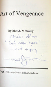 The Art of Vengeance by Mel J McNairy Book Paperback) SIGNED First Edition 1st