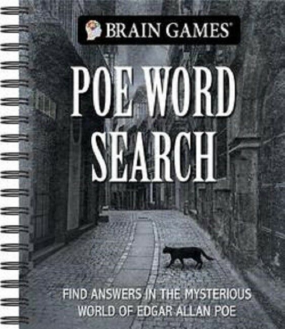 Brain Games Edgar Allan Allen Poe Word Search Book Literary Literature Puzzles