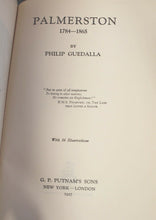 Load image into Gallery viewer, Henry John Temple 3rd Viscount Lord Palmerston Biography Philip Guedalla SIGNED

