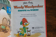 Load image into Gallery viewer, Woody Woodpecker Shoots the Works 1955 Whitman Tell-a-Tale Vintage Book Lantz

