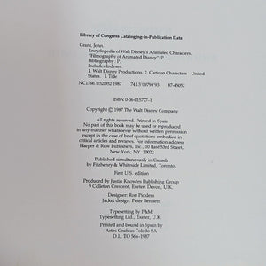 Encyclopedia Of Walt Disneys Animated Characters First Edition Vintage Art  Book