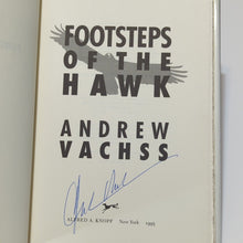 Load image into Gallery viewer, Footsteps of the Hawk by Andrew Vachss SIGNED 1st Edition Hardcover Burke Series
