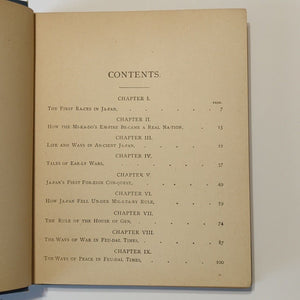 Asian History Of Japan Antique Cloth Victorian Decorative Book Illustrated Decor