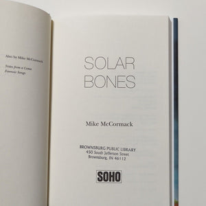 Solar Bones by Mike McCormack (2017, Hardcover)