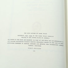 Load image into Gallery viewer, Vintage The Love Letters Of Mark Twain 1st First Edition Hardcover 1949 Book DJ
