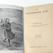 Load image into Gallery viewer, The Wandering Jew By Eugene Sue Antique Hardcover Book One Volume Edition Novel
