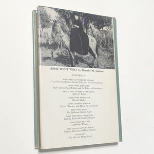 Some Went West Dorothy M Johnson Vintage Women Homesteading Settler History Book