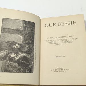 Our Bessie Rosa Carey Snug Corner Series Antique Decorative Victorian Old Book