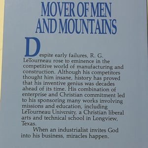Mover of Men and Mountains by R. G. RG LeTourneau 1967 UK A Format Paperback NEW