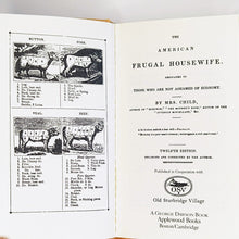 Load image into Gallery viewer, The American Frugal Housewife By Mrs. Child Facsimile 1833 Hardcover Cookbook BK
