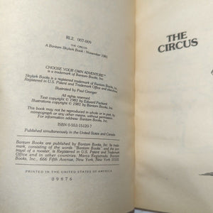 the circus choose Your own adventure series book 1 by Edward Packard Vintage