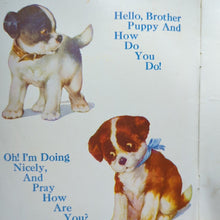 Load image into Gallery viewer, Playful Puppies 1940s Sam&#39;l Gabriel Sons No 442 Vintage Dog Kids Linenette Books
