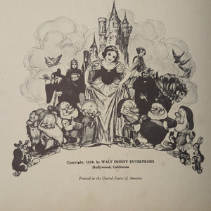 Walt Disney Snow White and the Seven Dwarfs Grosset & Dunlap 1938 Vintage Book