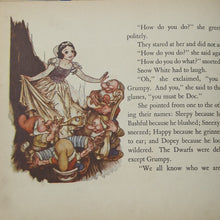 Load image into Gallery viewer, Walt Disney Snow White and the Seven Dwarfs Grosset &amp; Dunlap 1938 Vintage Book
