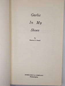 Garlic In My Shoes By Marion Sherrard Oneal First 1st Edition 1969 Rare Book
