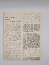 Load image into Gallery viewer, Garlic In My Shoes By Marion Sherrard Oneal First 1st Edition 1969 Rare Book

