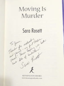 Moving Is Murder Sarah Sara Rosett SIGNED 1st Edition Hardcover Mystery Novel