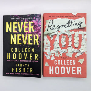 Never Never Regretting By Colleen Hoover Novel Book Lot Paperback