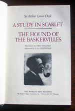 Load image into Gallery viewer, A Study in Scarlet The Hound of the Baskervilles Sherlock Holmes Illustrated BK
