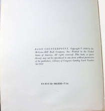 Load image into Gallery viewer, Basic Counterpoint by Harold F. AtKisson Vintage Music Textbook 1956 McGraw-Hill

