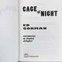 Load image into Gallery viewer, Cage of Night by Ed Gorman PS Publishing SIGNED Limited Edition Hardcover Book
