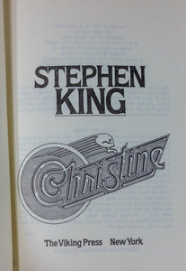 Christine by Stephen King Hardcover 1983 Book Vintage Hardback 1st Edition BCE