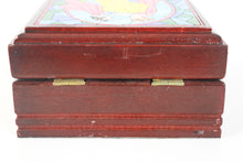 Load image into Gallery viewer, Disney Snow White and Prince Stained Glass Cherry Wood Wooden Jewelry Box RARE
