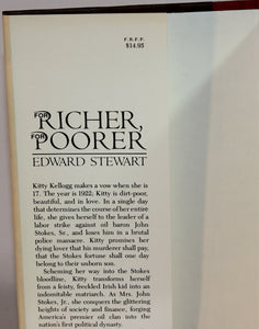 For Richer For Poorer by Edward Stewart 1st Edition 1981 Hardcover Book Hardback