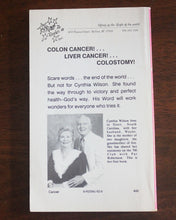 Load image into Gallery viewer, How I Was Healed of Cancer by Cynthia Wilson SIGNED Faith Healing Story Book
