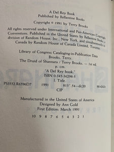 The Druid of Shannara by Terry Brooks First 1st Edition Hardcover Heritage Bk 2