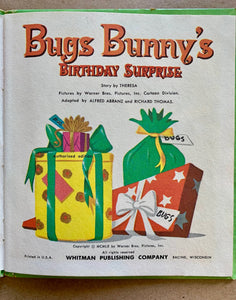 Bugs Bunny Hangs Around Bunnys Birthday Surprise Vintage 1960s Children Book Lot