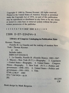 Fiorello H. La Guardia And the Making of Modern New York Mayor 1st Edition Book