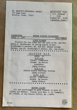 Load image into Gallery viewer, Christian Art Vintage Palm Sunday Church Bulletin St Martins Episcopal Church TX
